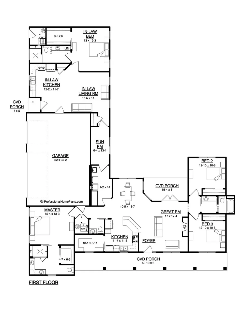 The Gemini main level floor plan